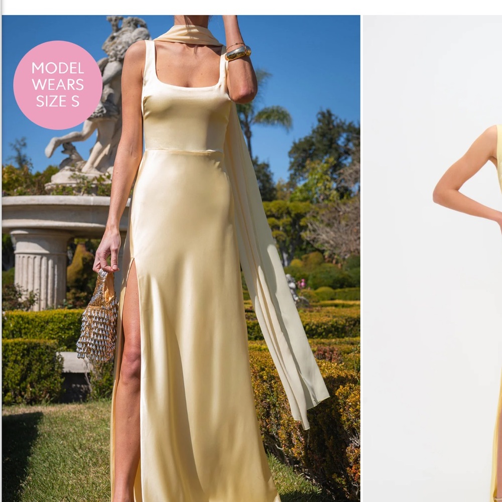 Elegant Gold Evening Gown